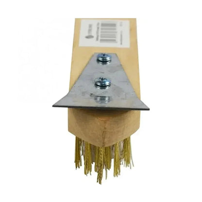 KRD BBQ Grill Cleaning Brush with Scraper 30cm Wooden Handle Pack of 3